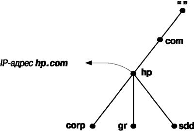 Внутренний узел дерева, связанный как с информацией  о конкретном узле сети
